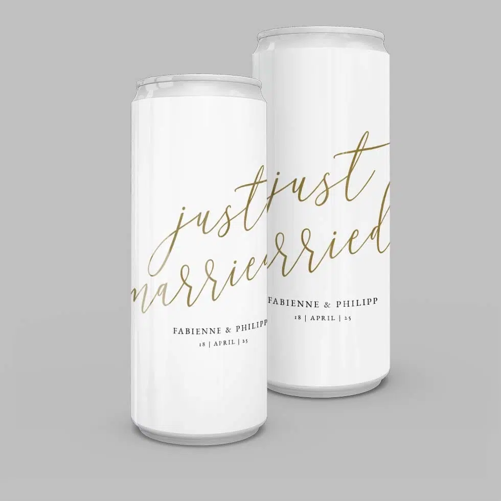 Getränkedosen “Just married“