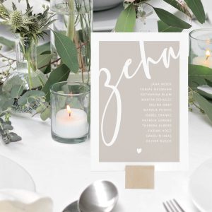 Gruppentischkarten Color