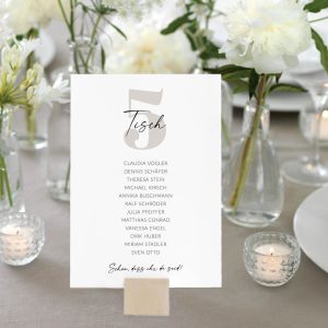 Gruppentischkarten Bold Letters