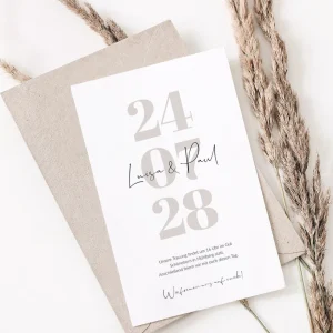 Hochzeitseinladung Vorlage “Unser Tag”