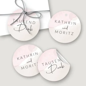 Geschenkaufkleber & -Anhänger „Fluid” | personalisiert