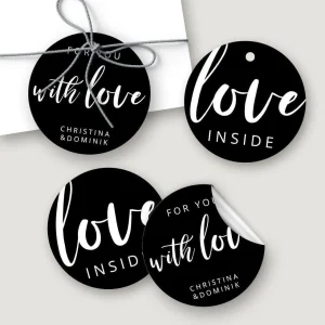 Geschenkaufkleber & -Anhänger „Lettering” | personalisiert