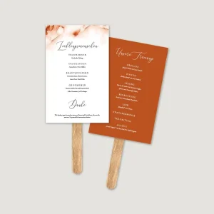 Personalisierte Fächer für die Hochzeit “Terrakotta”