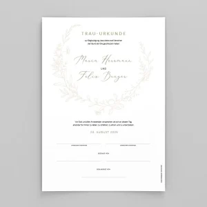 Trauurkunde „elegant“