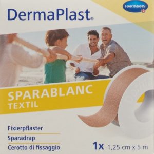 DERMAPLAST Sparablanc Textil 1.25cmx5m hautfarbe