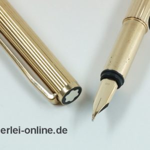 Montblanc Noblesse Füller | Patronenfüller 1147 ,vergoldet | „M-B“ 14C/585 Goldfeder