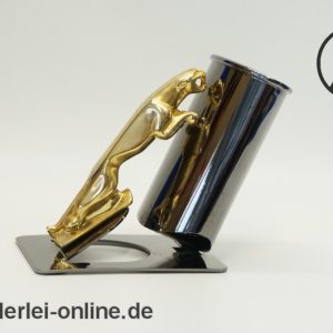 Jaguar Schreibtischablage | Stifthalter Schreibtischgarnitur | mit Messing Jaguar Kühlerfigur
