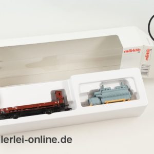 Märklin Spur H0 | 46075 Niederbordwagen mit Lokomotiv-Großdieselmotor | Güterwagen mit OVP