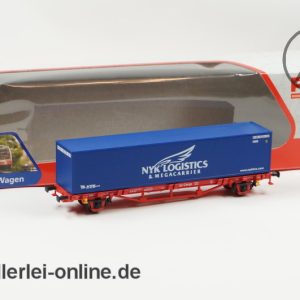 PIKO H0 57722 DB Cargo Container Flachwagen | NYK Logistics Containertragwagen Lgs579 mit OVP