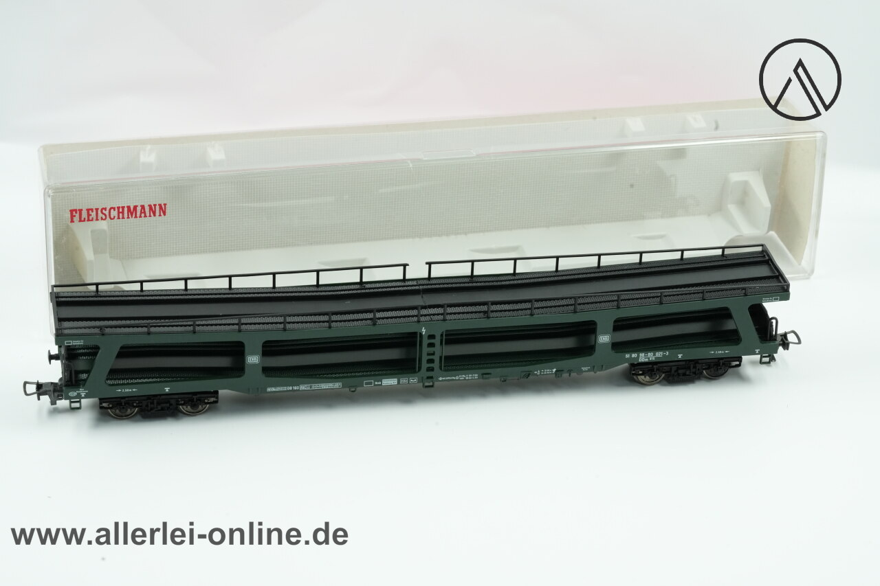 Fleischmann H0 | Fleischmann 5285 Autotransportwagen ,unbeladen | 4-Achs Güterwagen der DB mit OVP – Bild 4