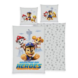 Paw Patrol Winterbettwäsche-Set ‘Heroes’ – 135×200, 140×200 oder 160×210 cm, Flanell