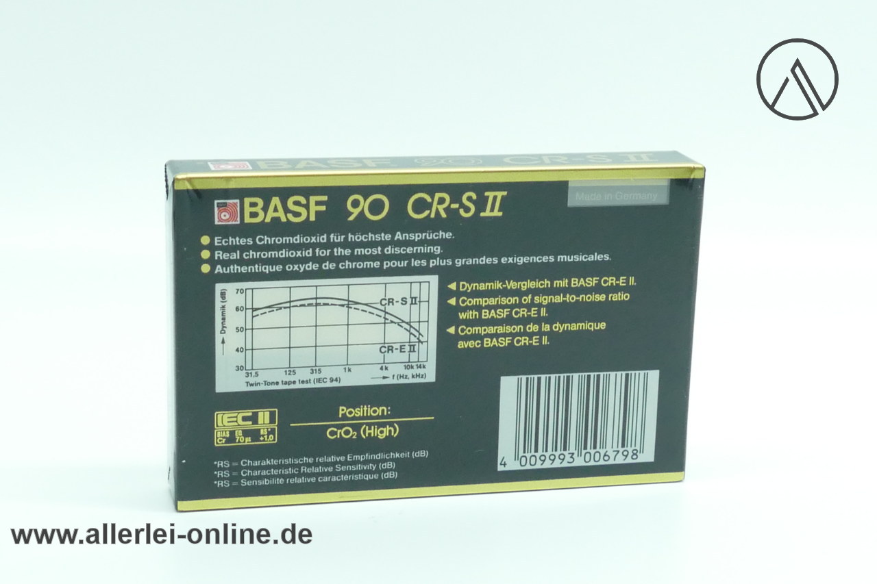BASF Audiokassette | CR-S II 90 min CHROMDIOXID SUPER II Cassette NEU/OVP â Bild 6